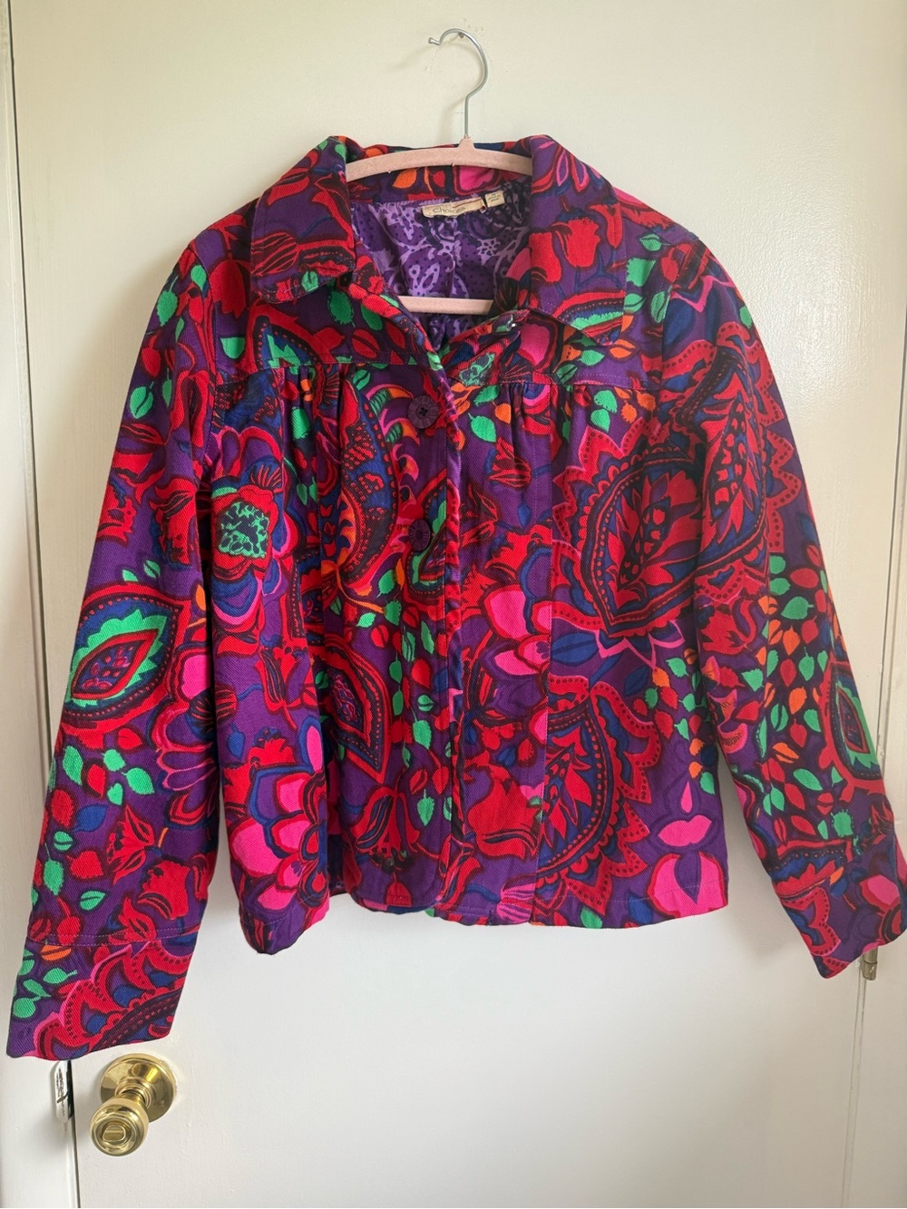 Vibrant Vintage 70s/90s Style Psychedelic Paisley Jacket